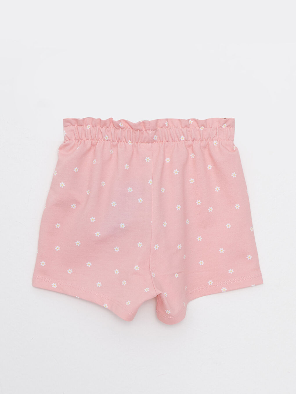 Elastic Waist Cotton Baby Girl Shorts-1