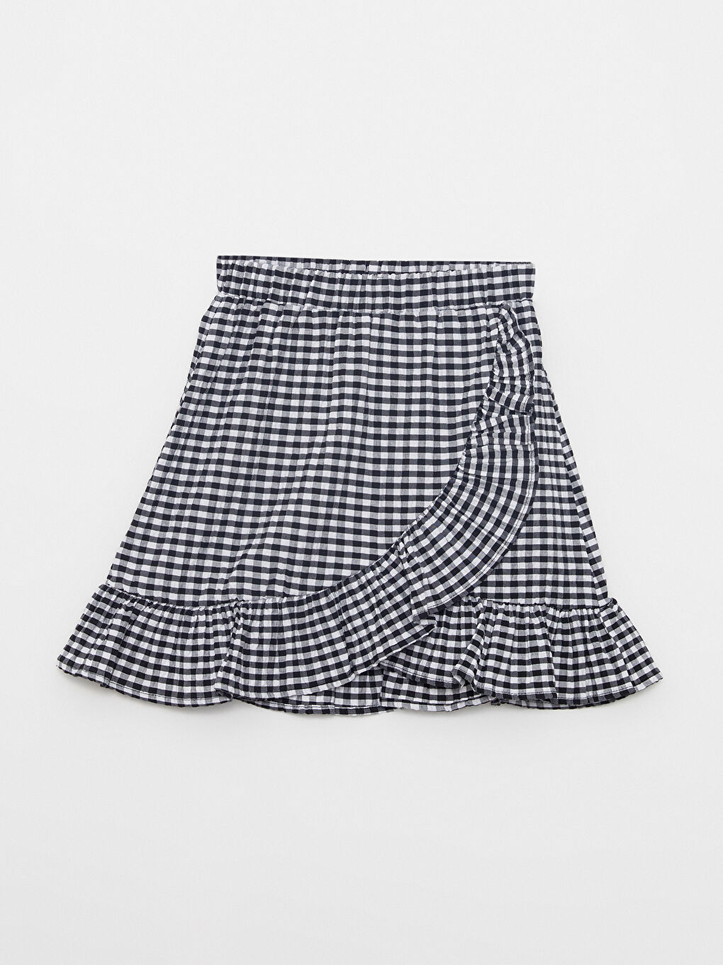 Sarı Bisiklet Yaka Baskılı Kısa Kollu Kız Çocuk Tişört ve Etek-3