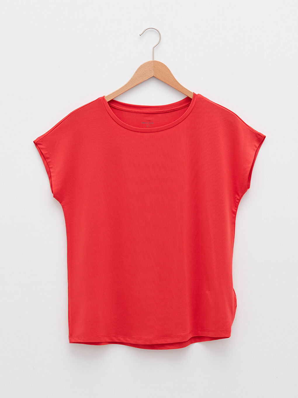 Kırmızı Bisiklet Yaka Baskılı Kısa Kollu Kadın Outdoor Tişört-5