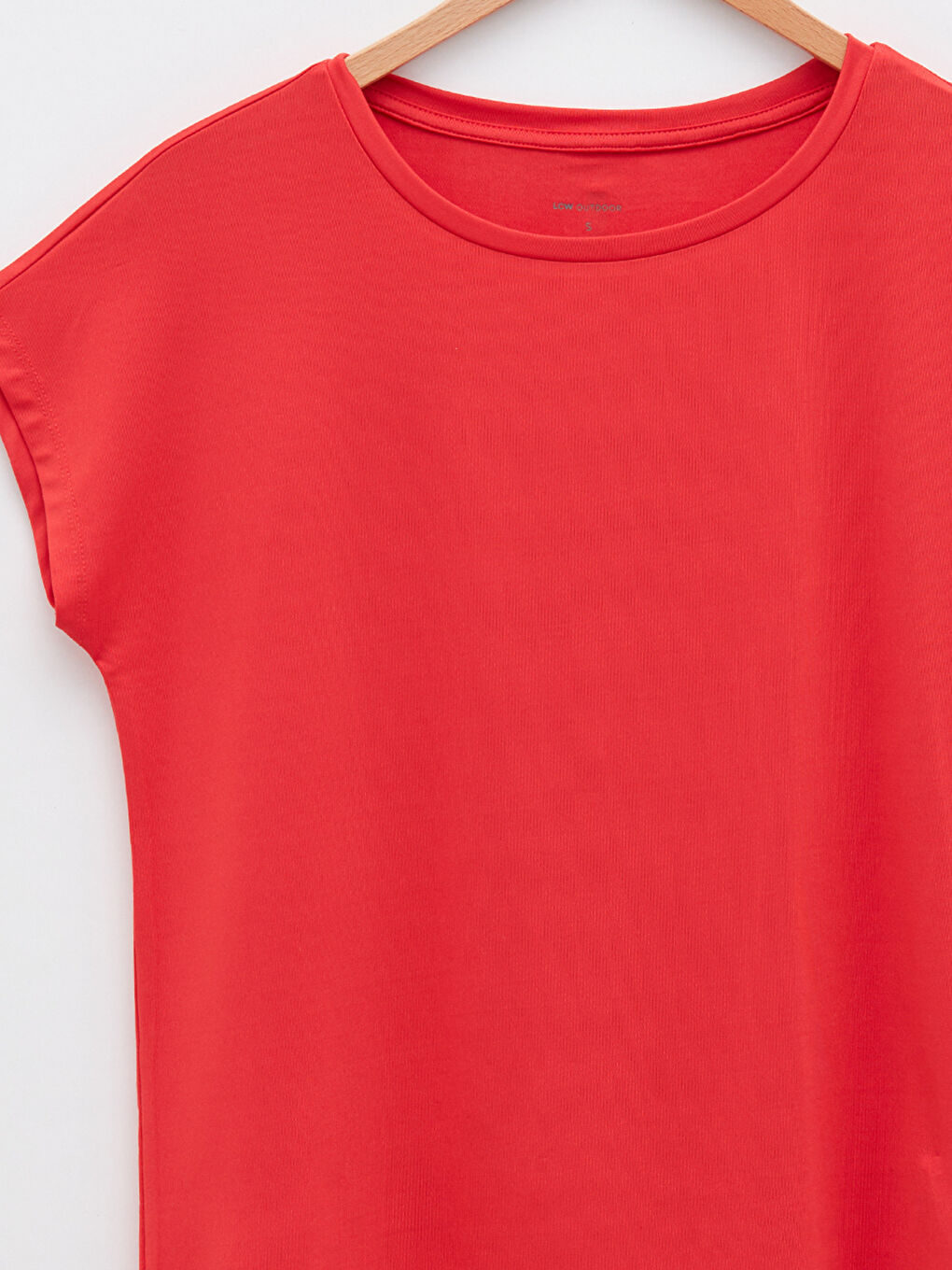 Kırmızı Bisiklet Yaka Baskılı Kısa Kollu Kadın Outdoor Tişört-7