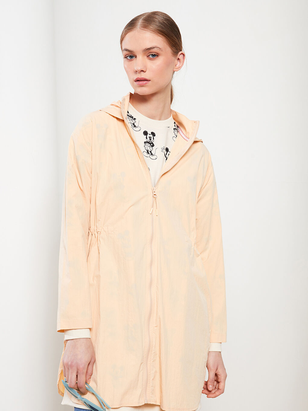 تونيك كم طويل سادة بكابوش للسيدات