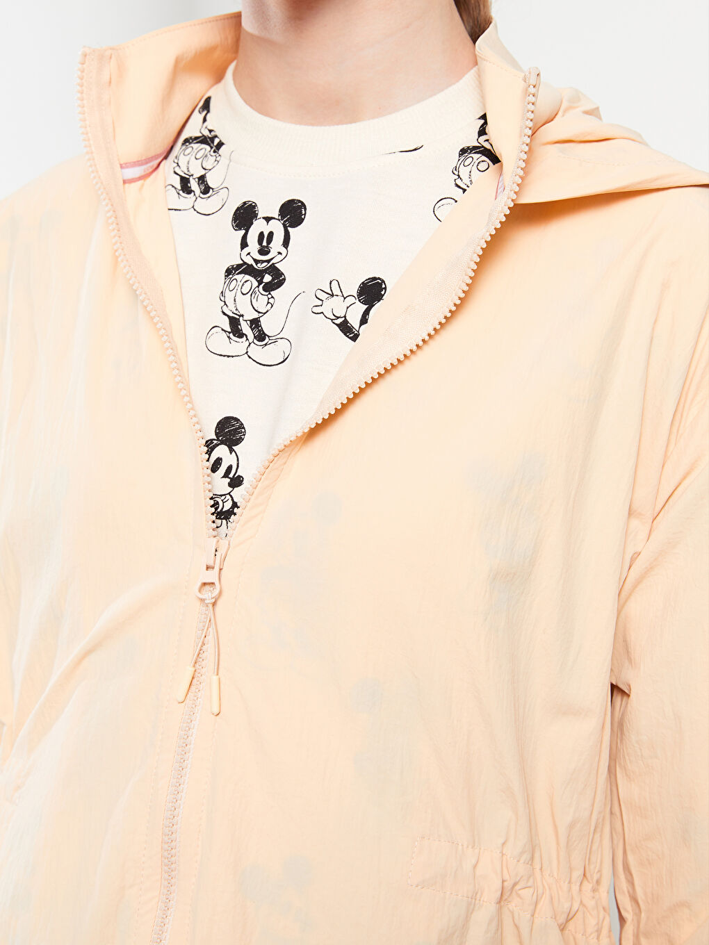 تونيك كم طويل سادة بكابوش للسيدات-3