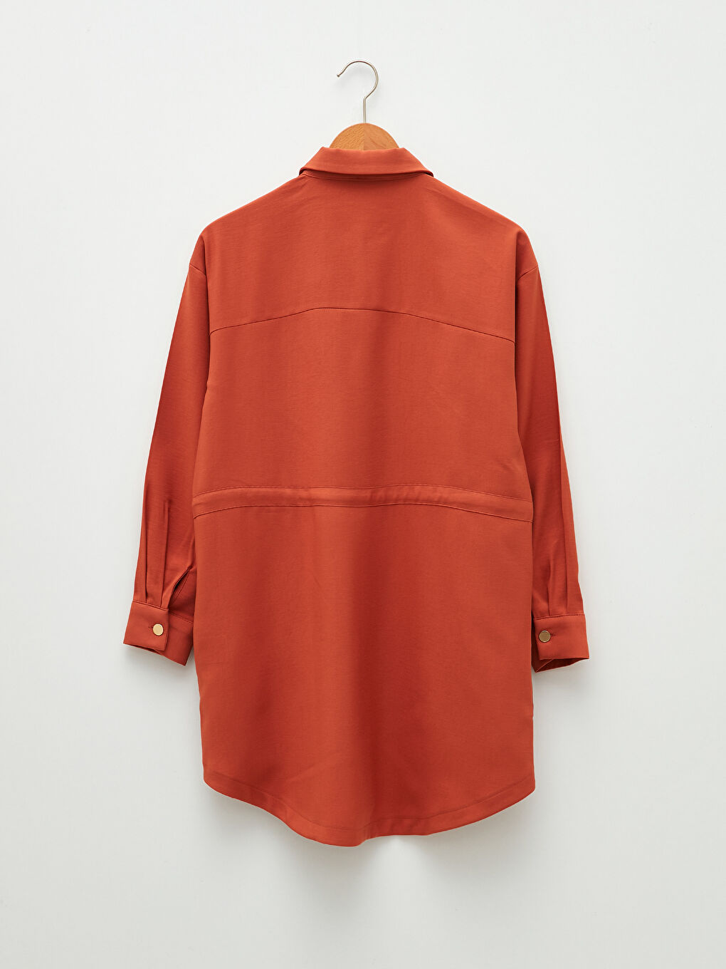 قميص تونيك سادة كم طويل واسع للسيدات-6