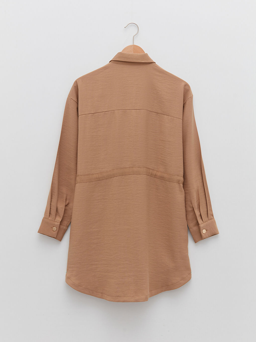 Plain Long Sleeve Oversize Women's Shirt Tunic-6