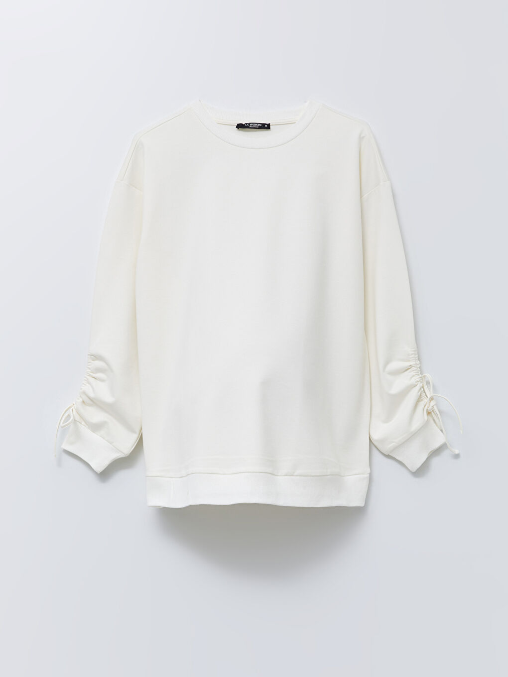 Crew Neck Plain Maternity Sweatshirt-4