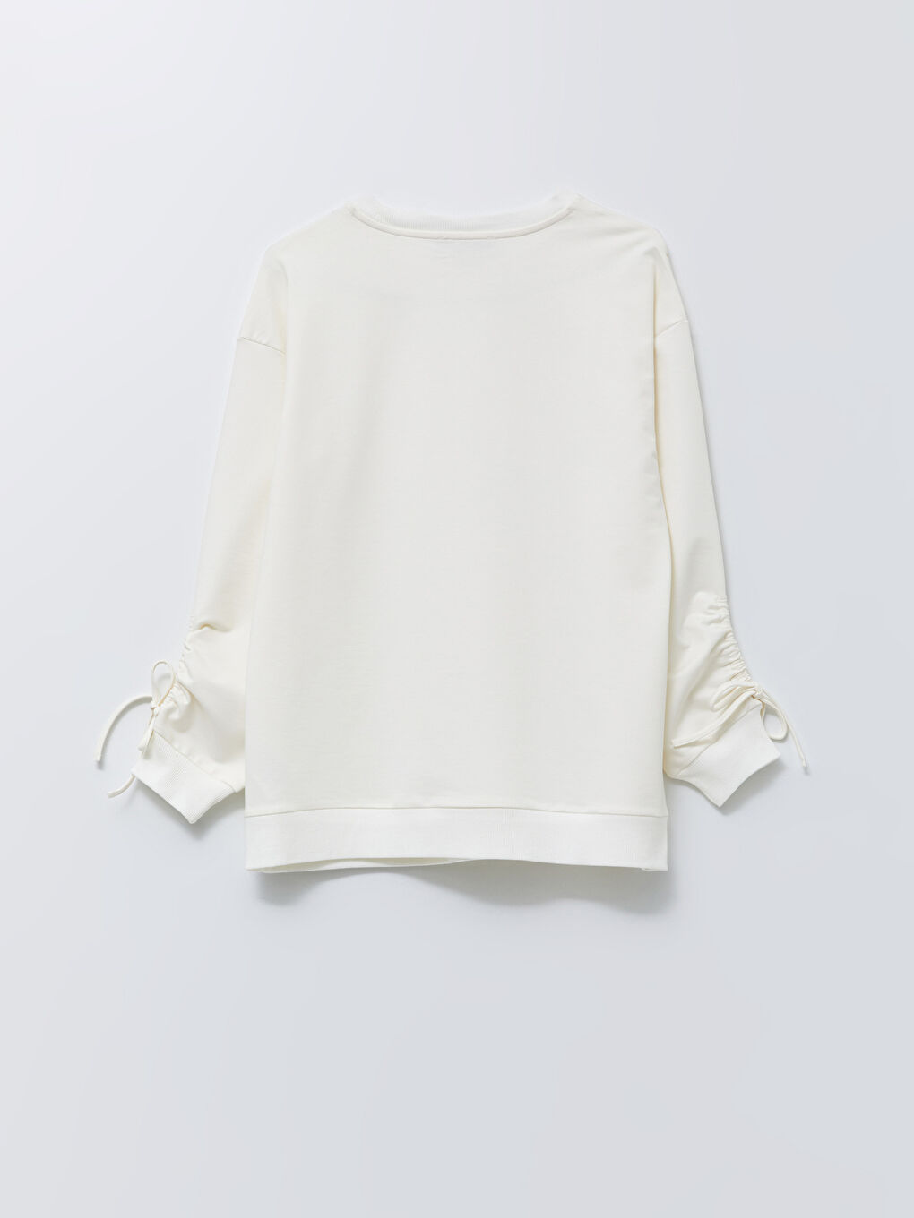 Crew Neck Plain Maternity Sweatshirt-5