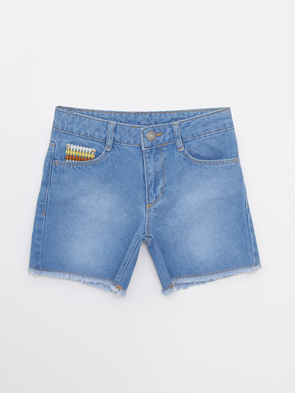 Embroidery Detailed Girl's Jean Shorts -S2HB62Z4-H45