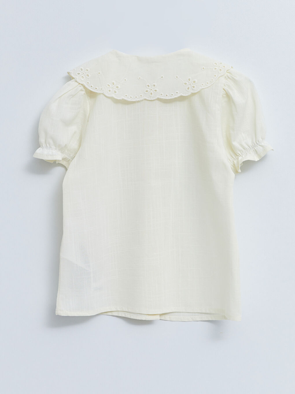 Baby-Kragen Kurzarm Schlicht Baumwolle Baby Mädchen Hemd-1