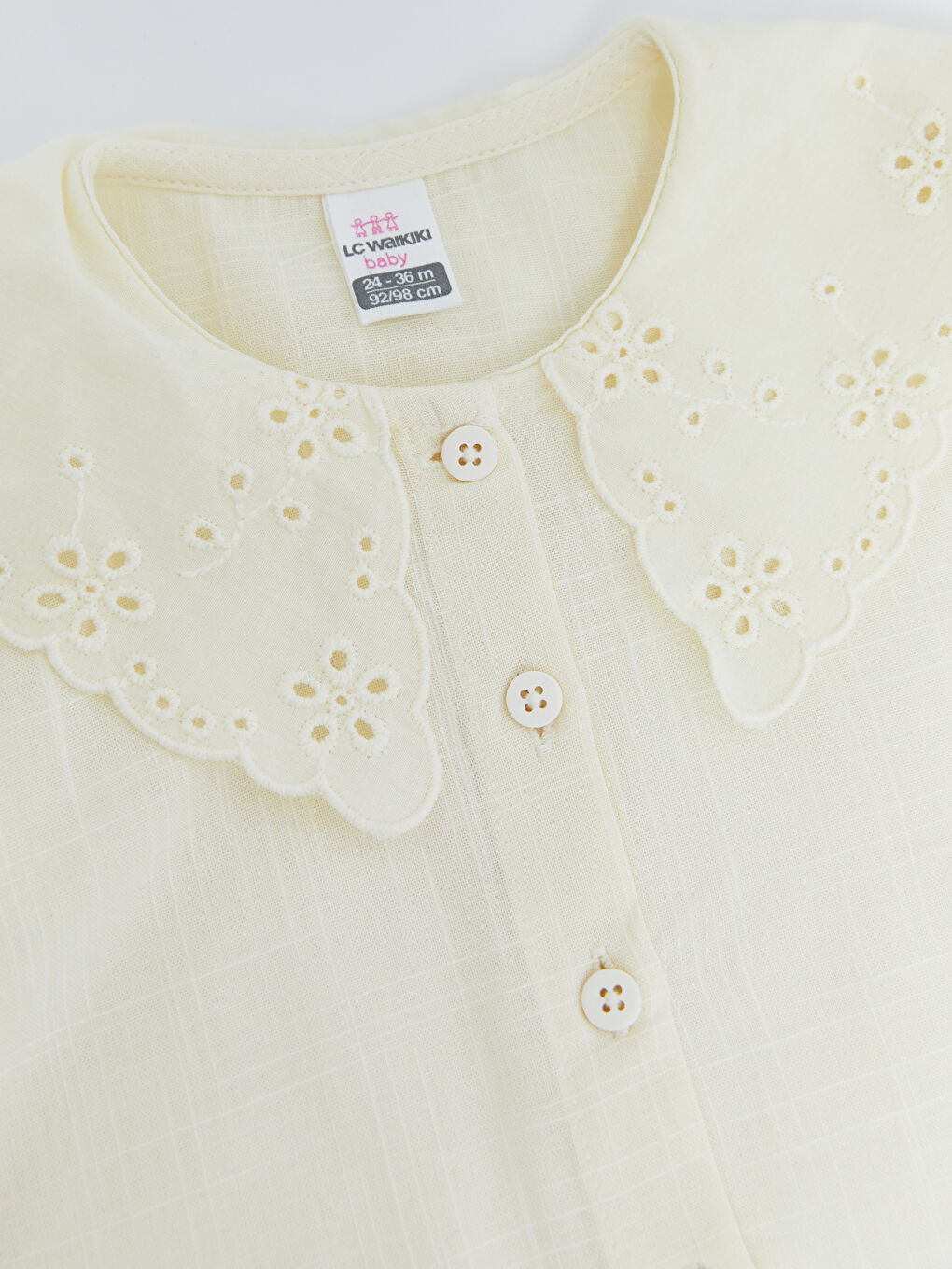 Baby-Kragen Kurzarm Schlicht Baumwolle Baby Mädchen Hemd-2