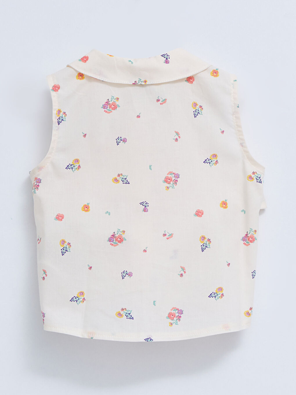 Bebe Collar Printed Cotton Baby Girl Shirt-1