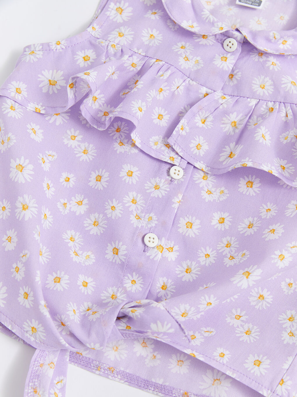 Bebe Collar Printed Cotton Baby Girl Shirt-2