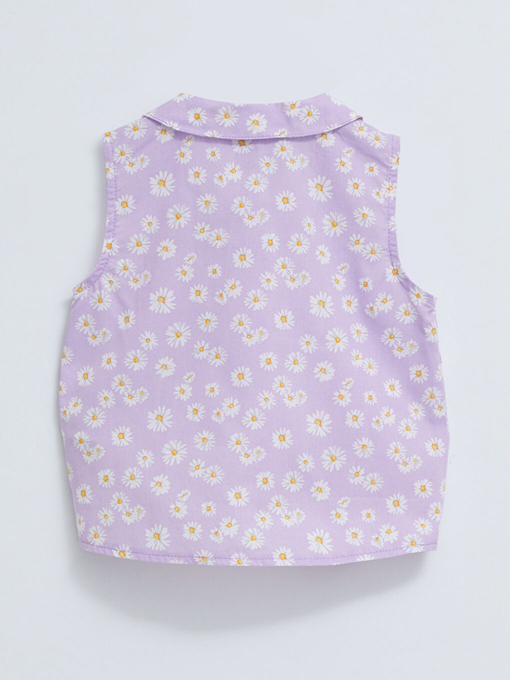 Bebe Collar Printed Cotton Baby Girl Shirt-1