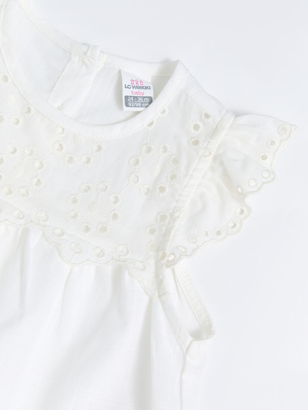 بلوزة للبنات الصغار برقبة دائرية وكم قصير أساسية-2