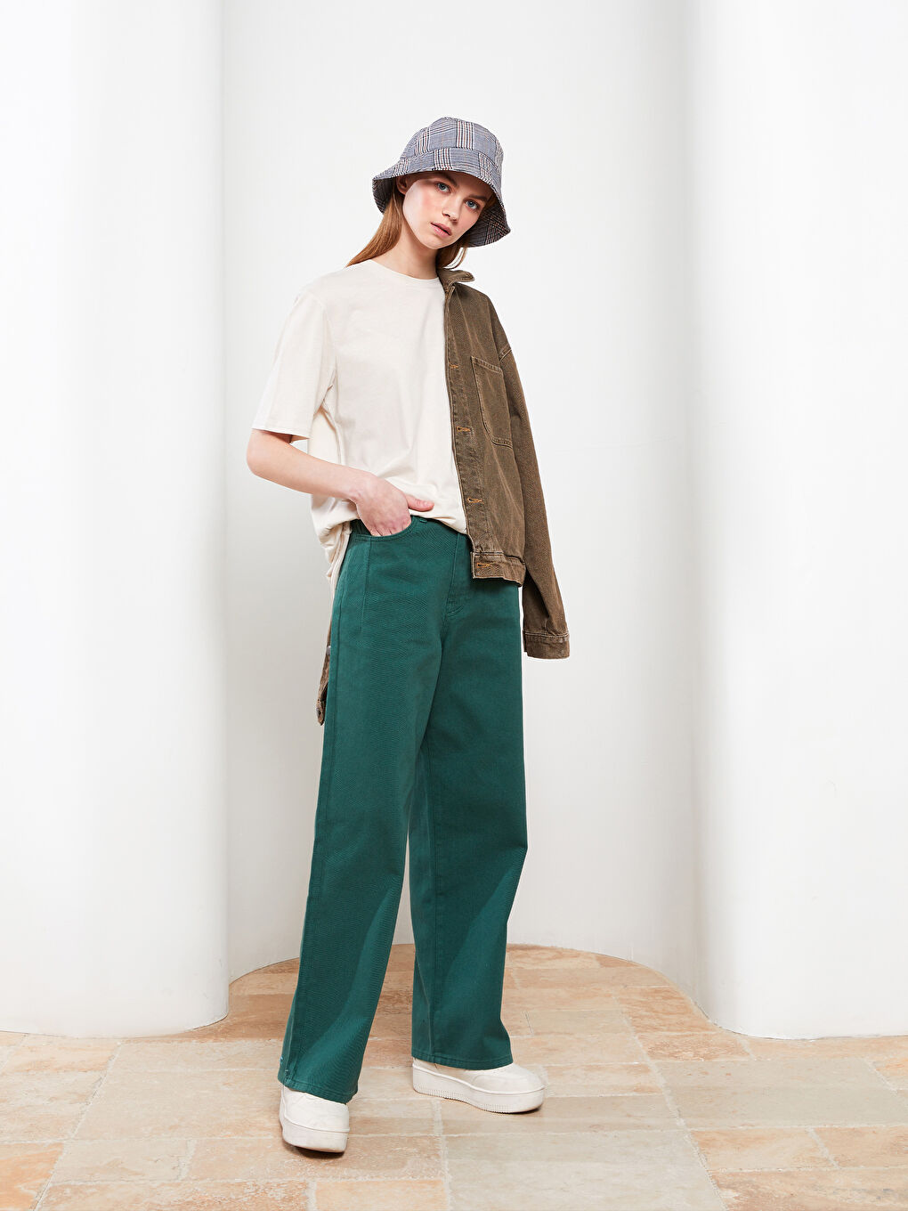 Crew Neck Plain Short Sleeve Women's Tunic