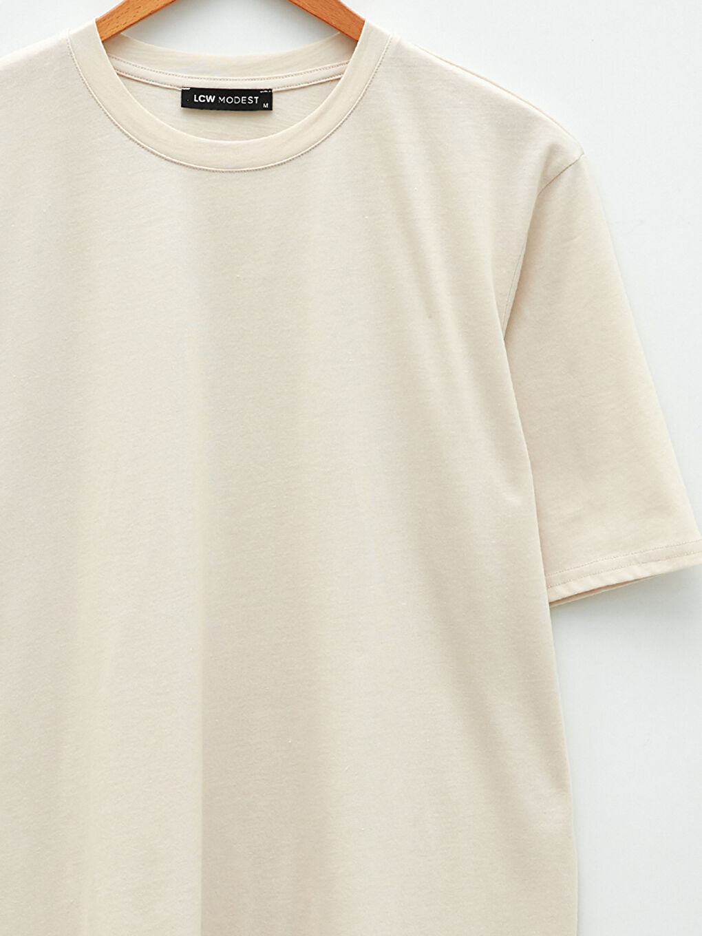 Crew Neck Plain Short Sleeve Women's Tunic-6