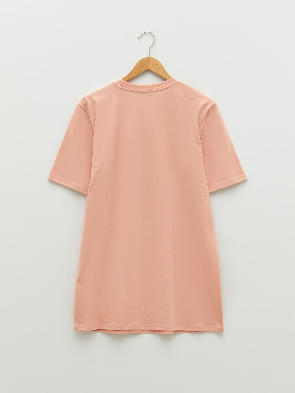 Crew Neck Plain Short Sleeve Women's Tunic-6