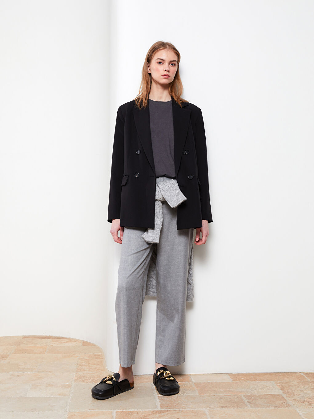 Crew Neck Plain Short Sleeve Women's Tunic