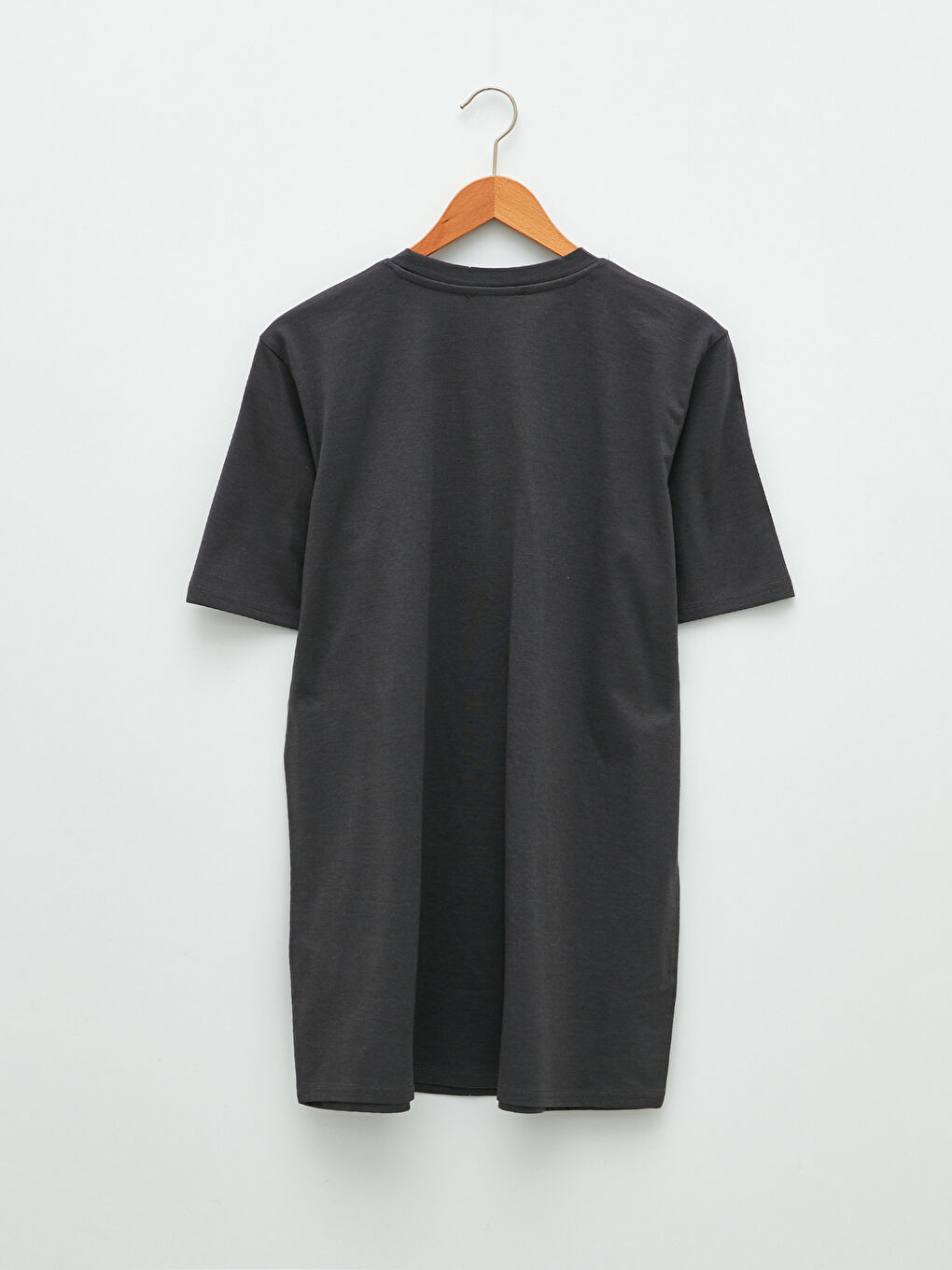 Crew Neck Plain Short Sleeve Women's Tunic-6