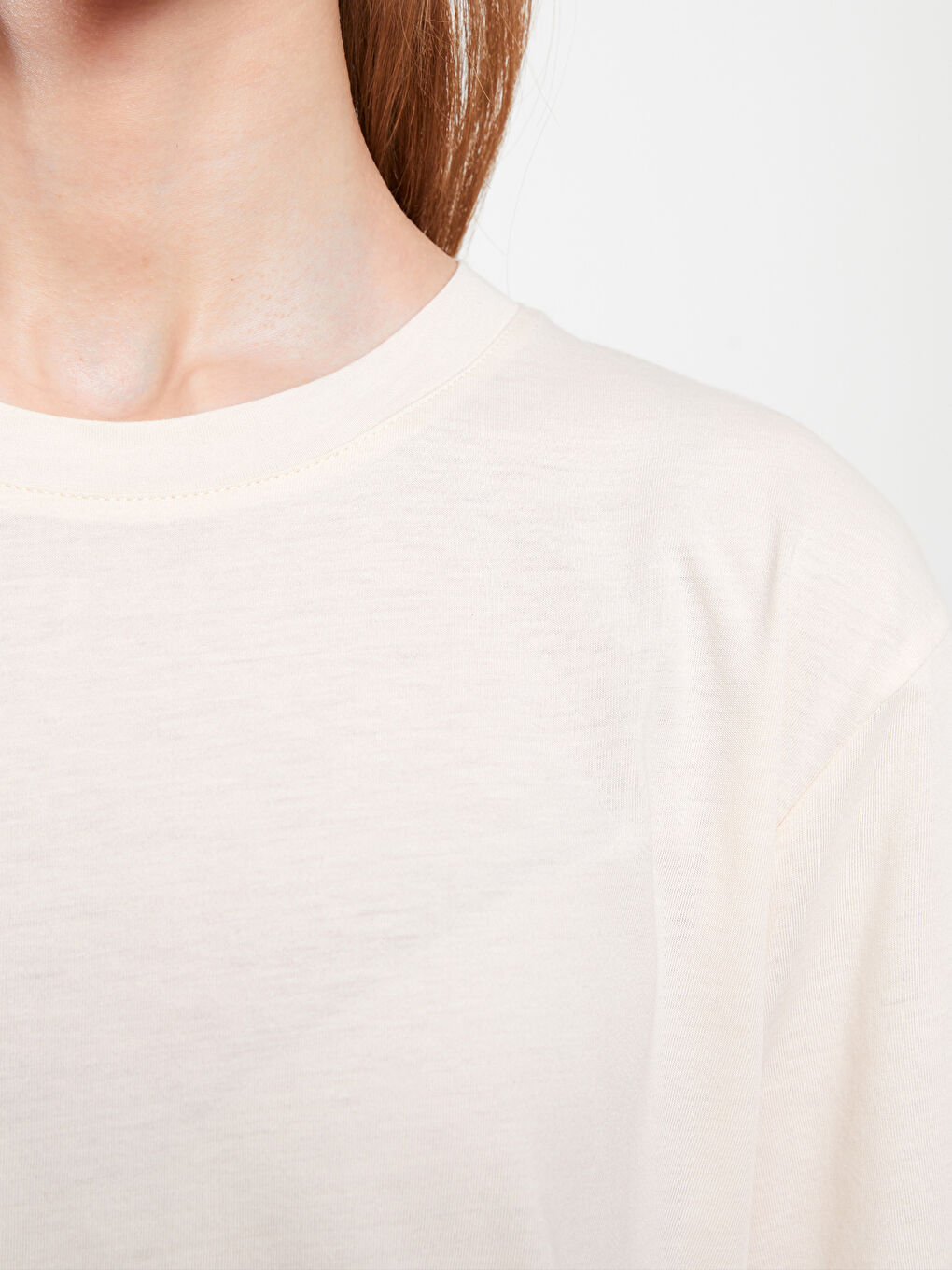 Crew Neck Plain Short Sleeve Women's Tunic-3