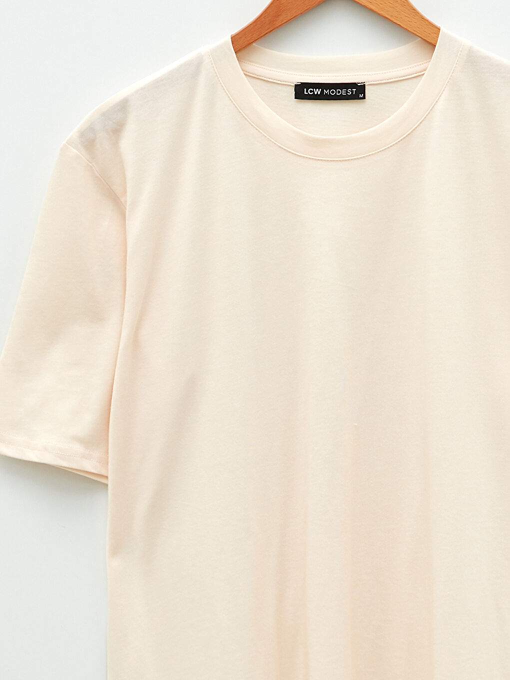 Crew Neck Plain Short Sleeve Women's Tunic-7