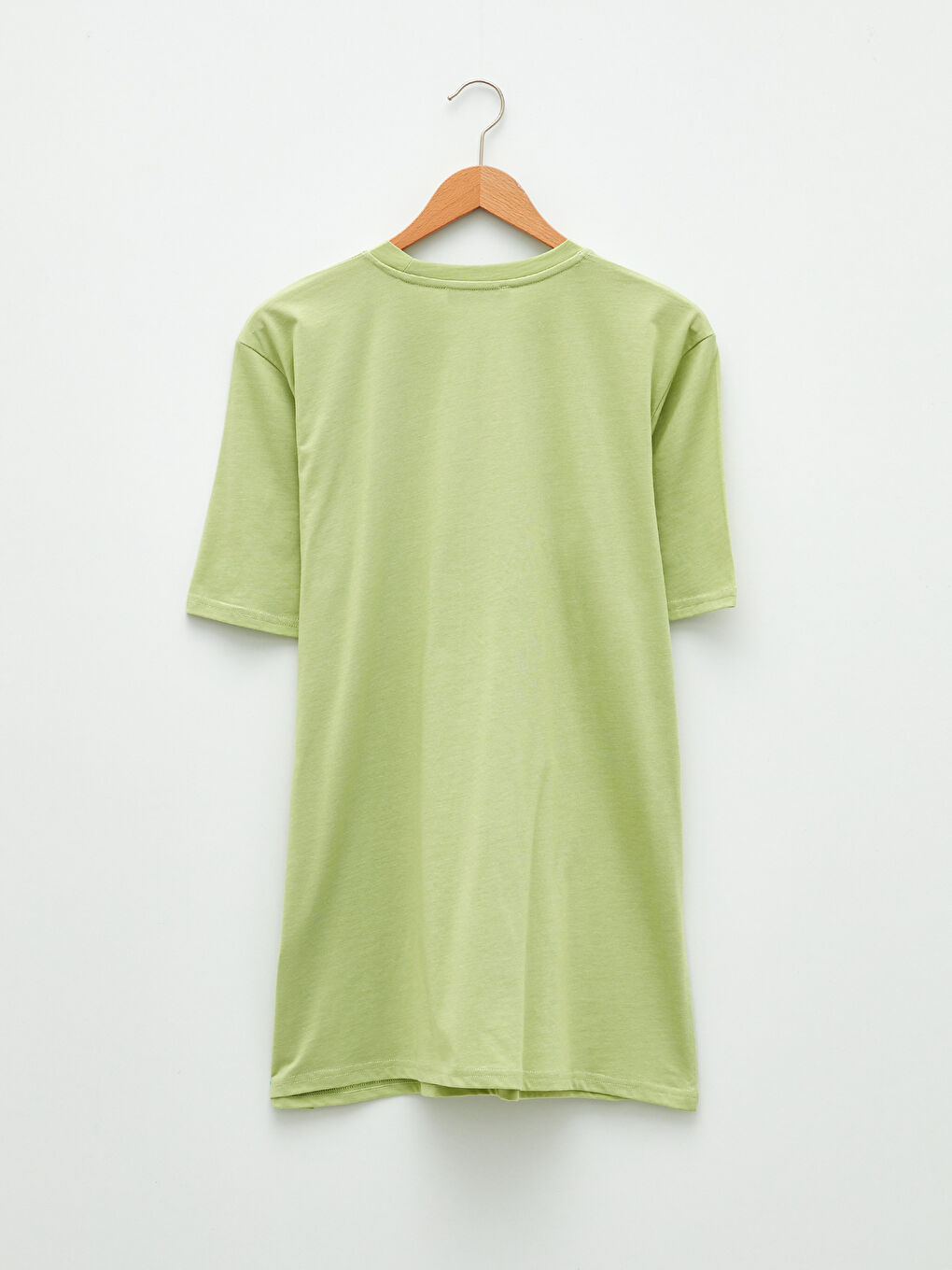 تونيك سادة بياقة دائرية وأكمام قصيرة للسيدات-6