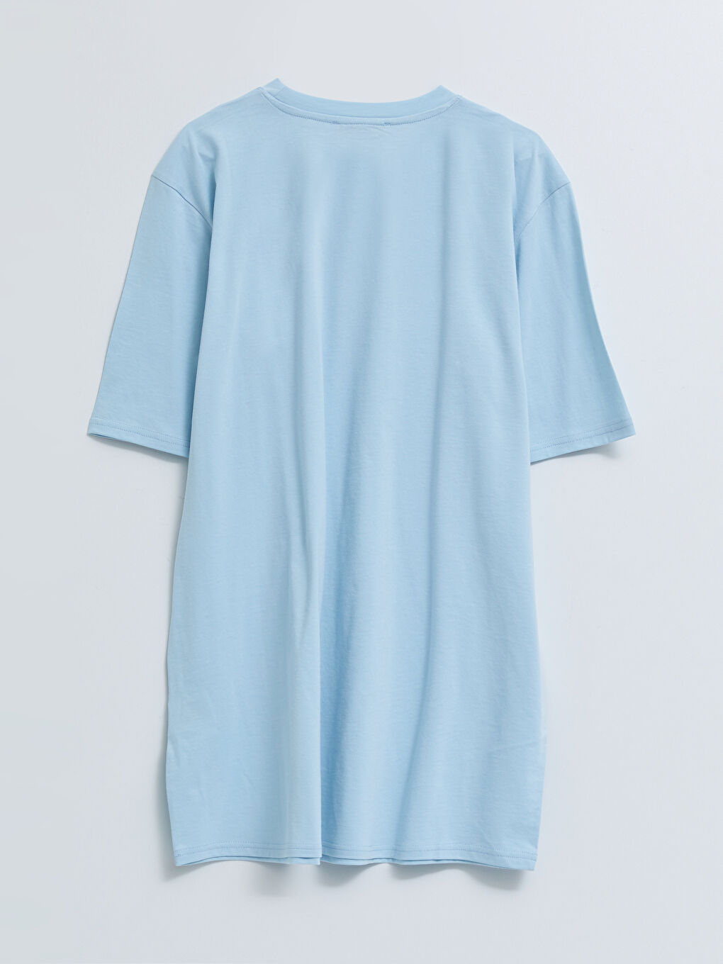 تونيك سادة بياقة دائرية وأكمام قصيرة للسيدات-6