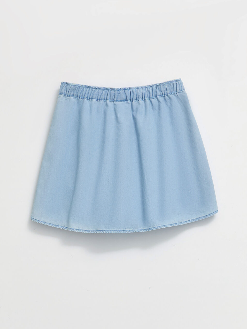 Jupe-culotte en jean basique à taille élastique pour fille-1