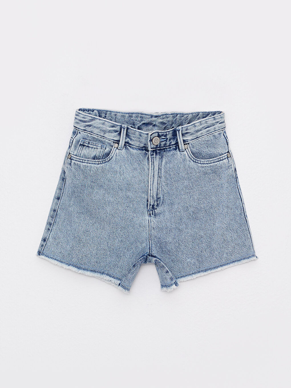 LCW Kids Basic Pamuklu Kız Çocuk Jean Şort -S2HB97Z4-502