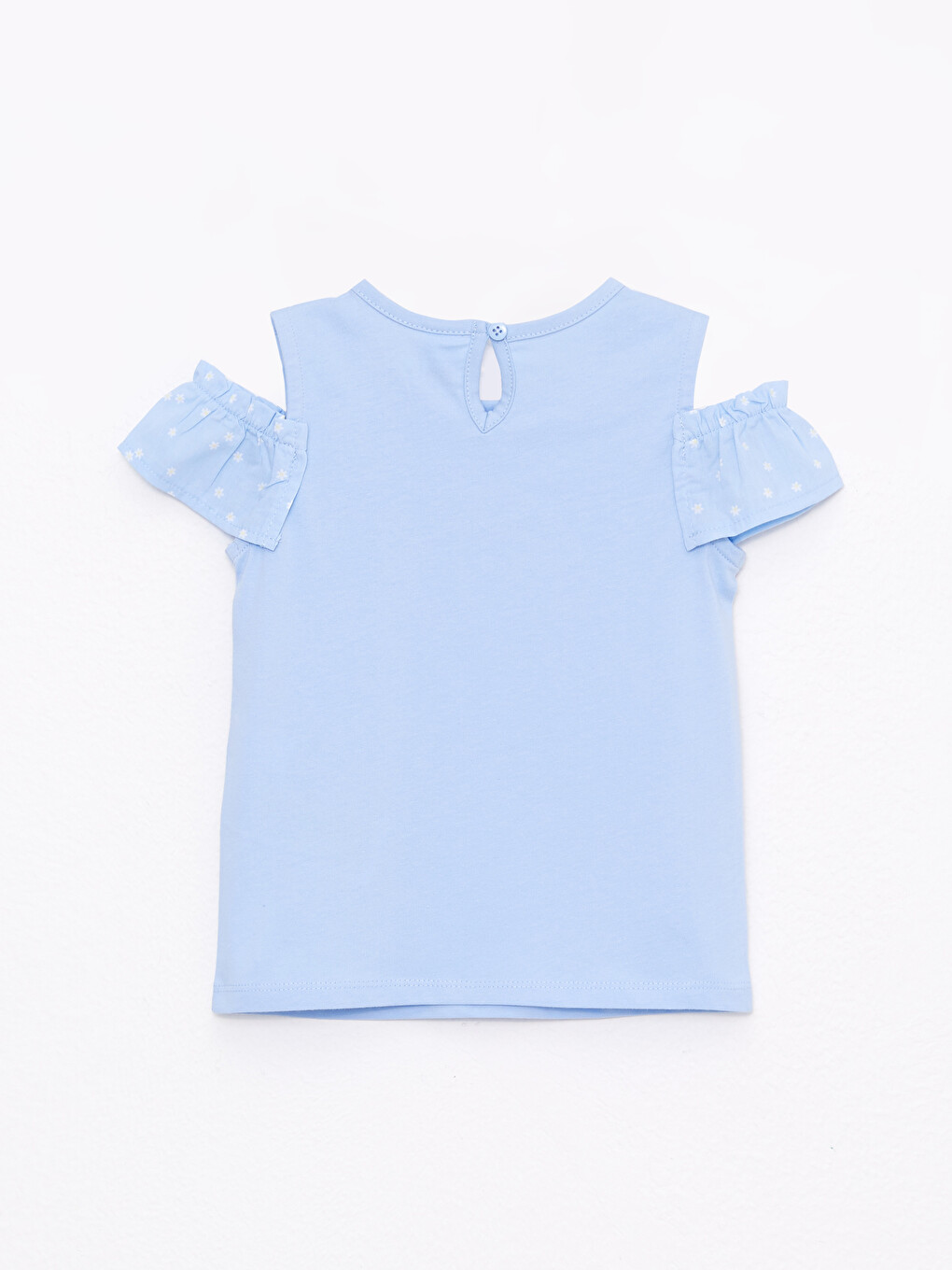 T-shirt Bébé Fille en Coton Imprimé à Manches Courtes Col Rond-1