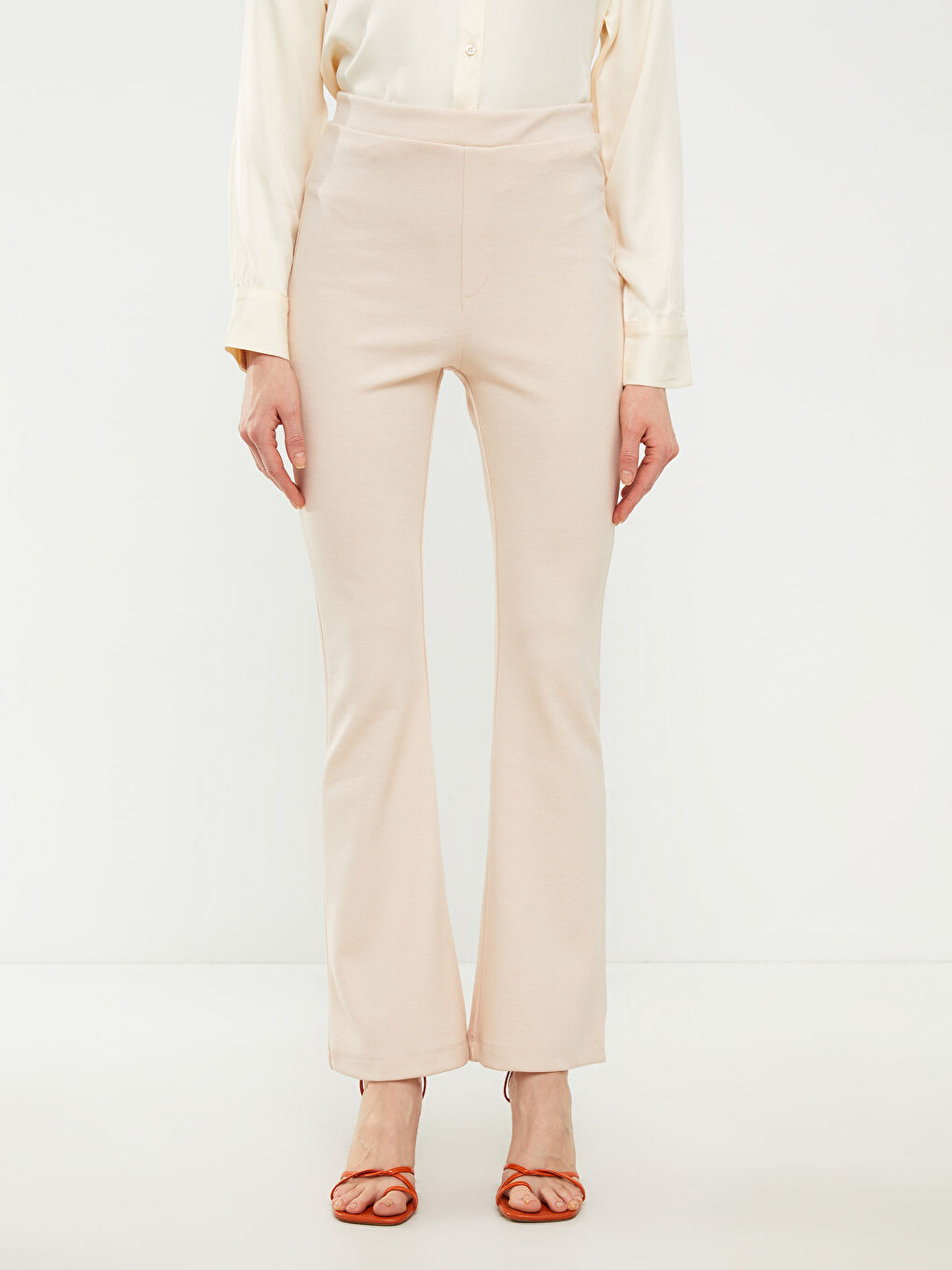 Women's Elasticated Waist Plain Sweatpants-2