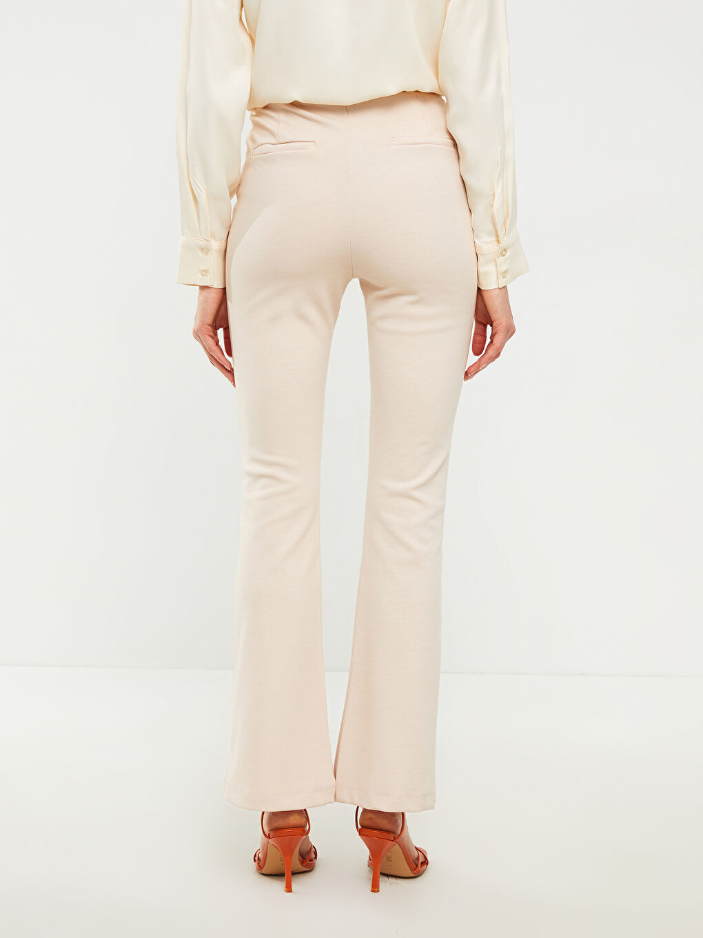 Women's Elasticated Waist Plain Sweatpants-4