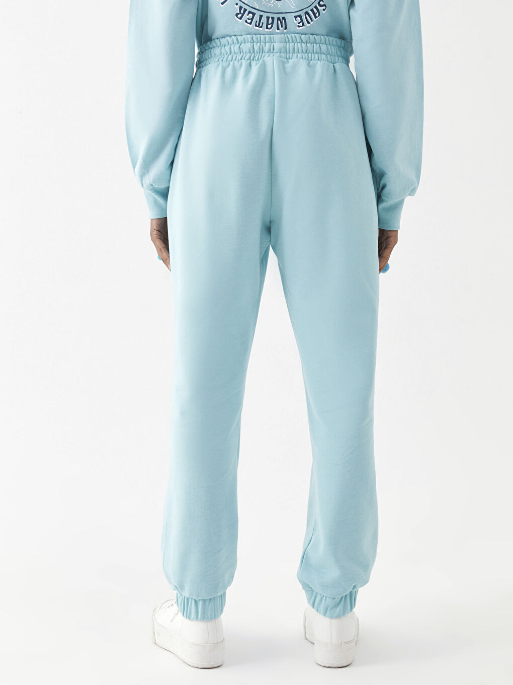 Elastic Waist Regular Pocket Detailed Women's Jogger Sweatpants-8