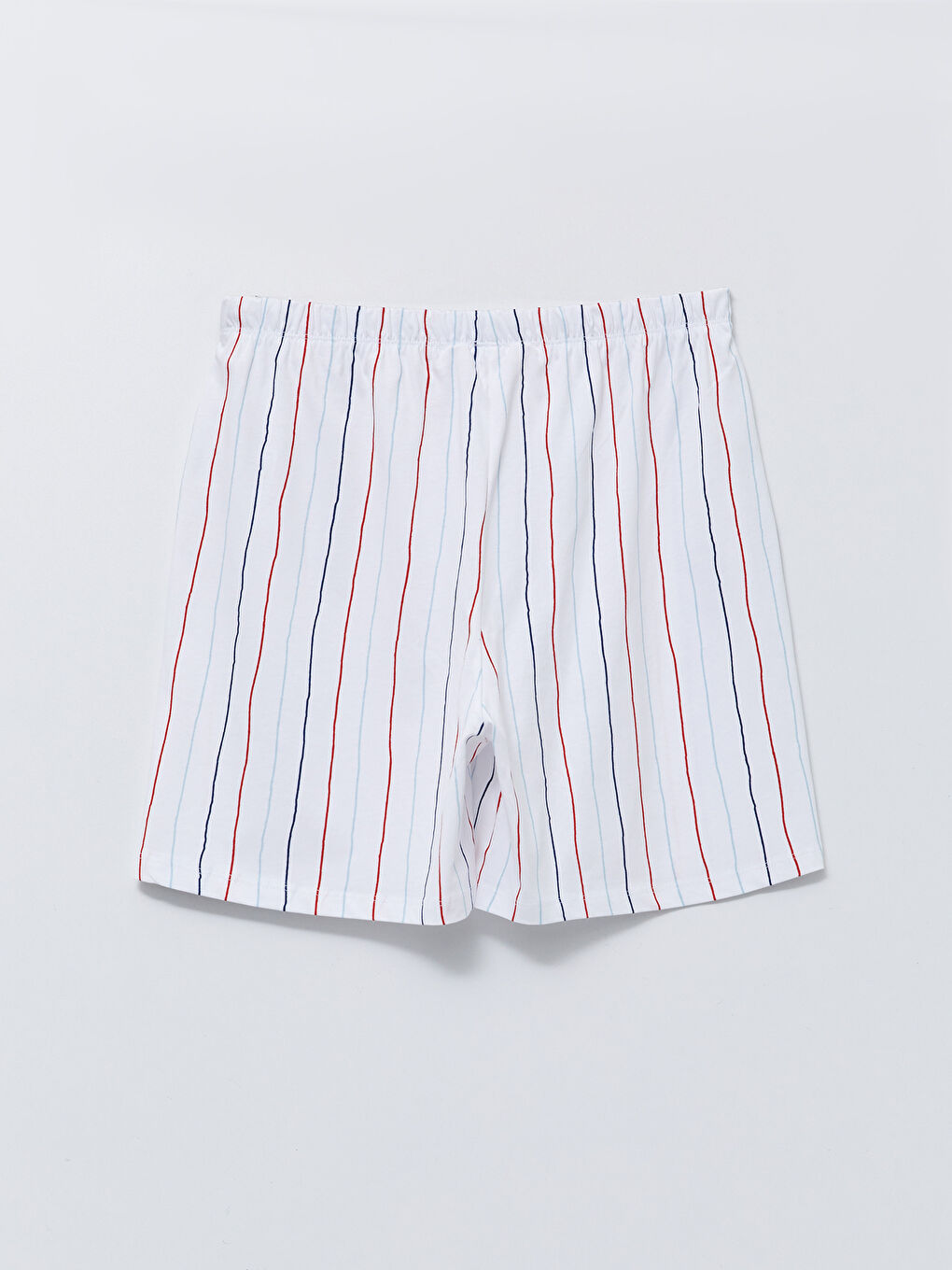 Ekru Bisiklet Yaka Baskılı Kısa Kollu Kadın Pijama Takımı-8