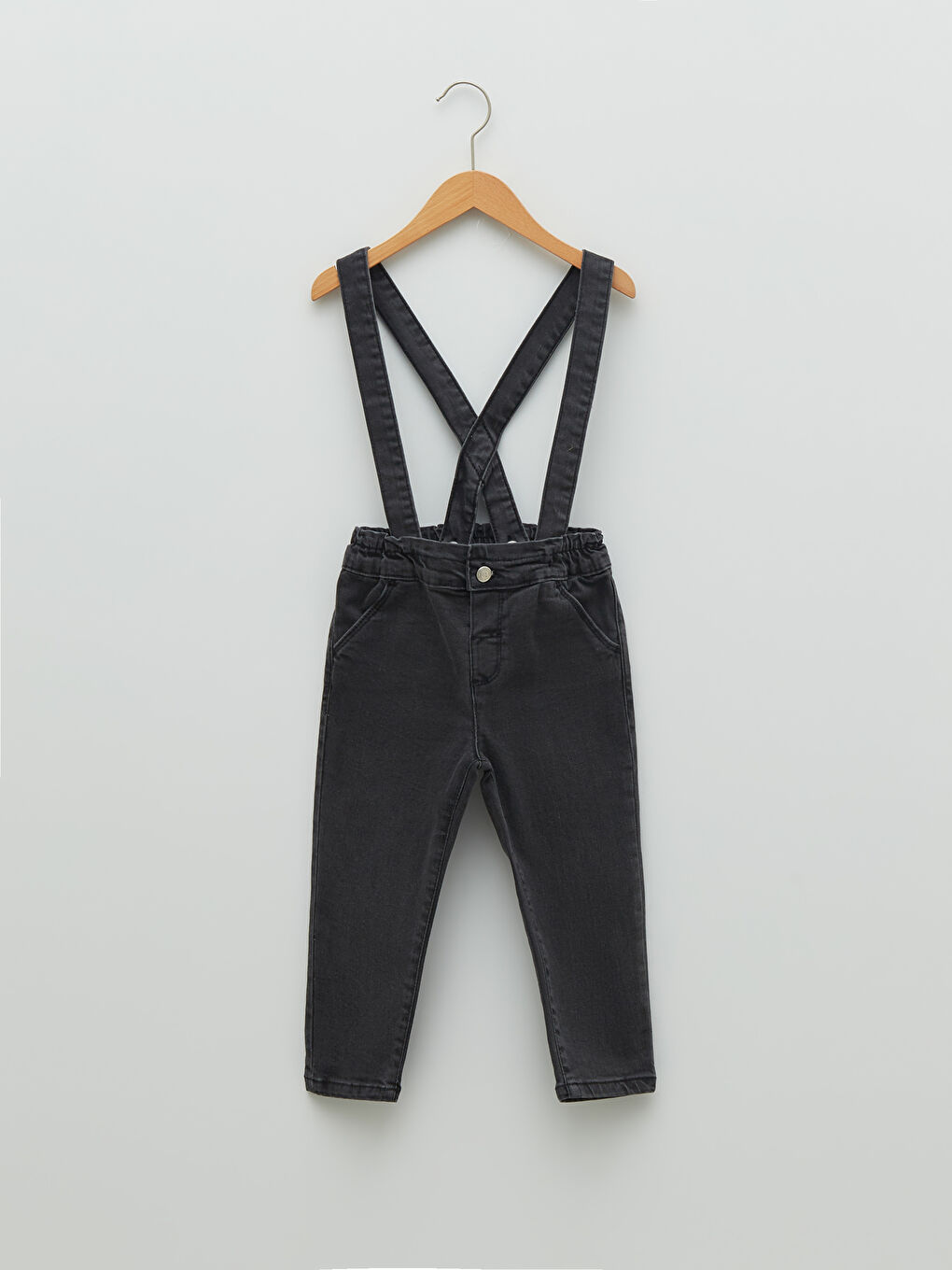 LCW baby Gri Beli Lastikli Pamuklu Kız Bebek Jean Pantolon - 2