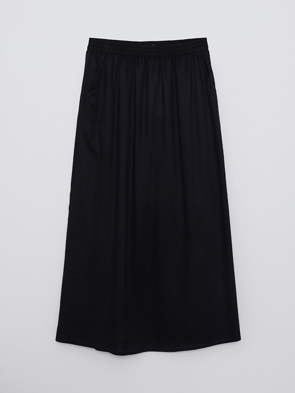 LCW Grace Elastic Waist Straight A-Line Viscose Women's Skirt -S2HC46Z8-CVL