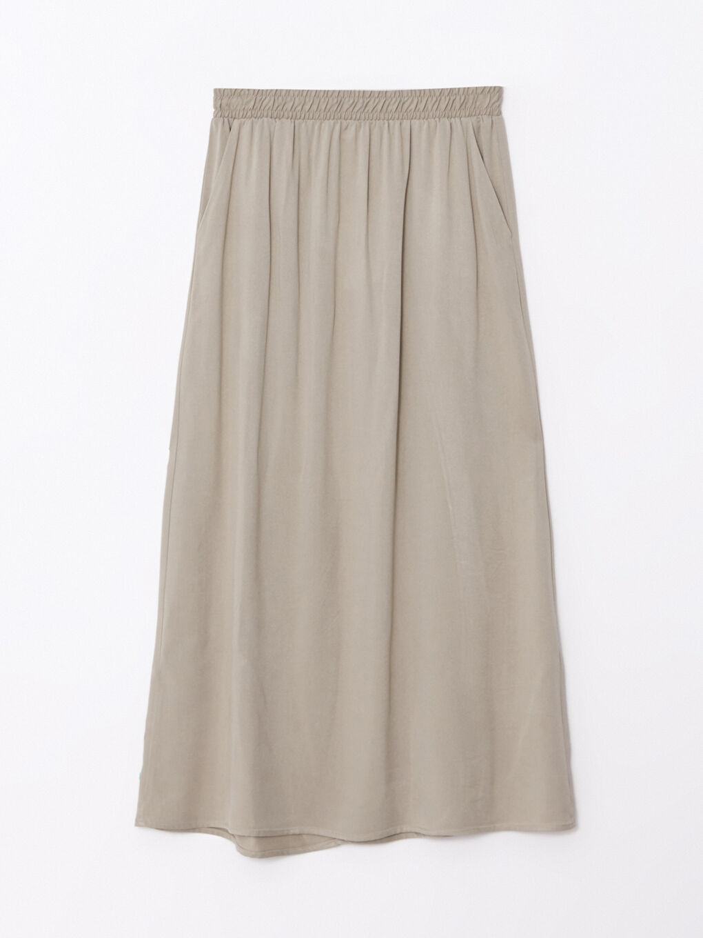 Jupe Droite Ligne A Taille Élastiquée en Viscose pour Femmes-5