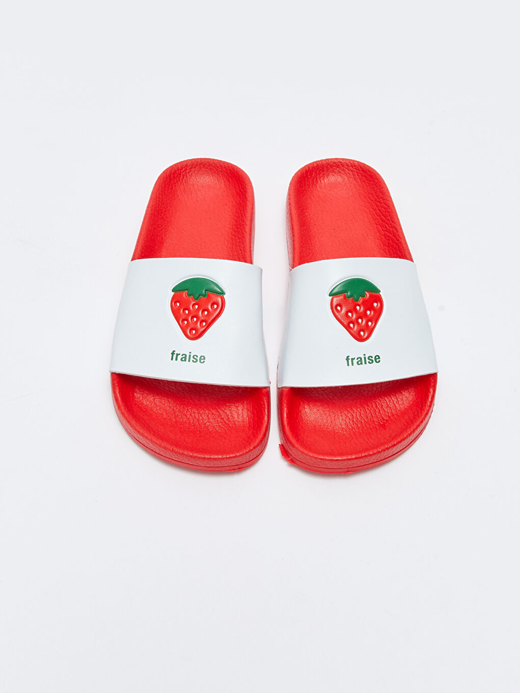 Strawberry Printed Single Band Girl Slippers-2