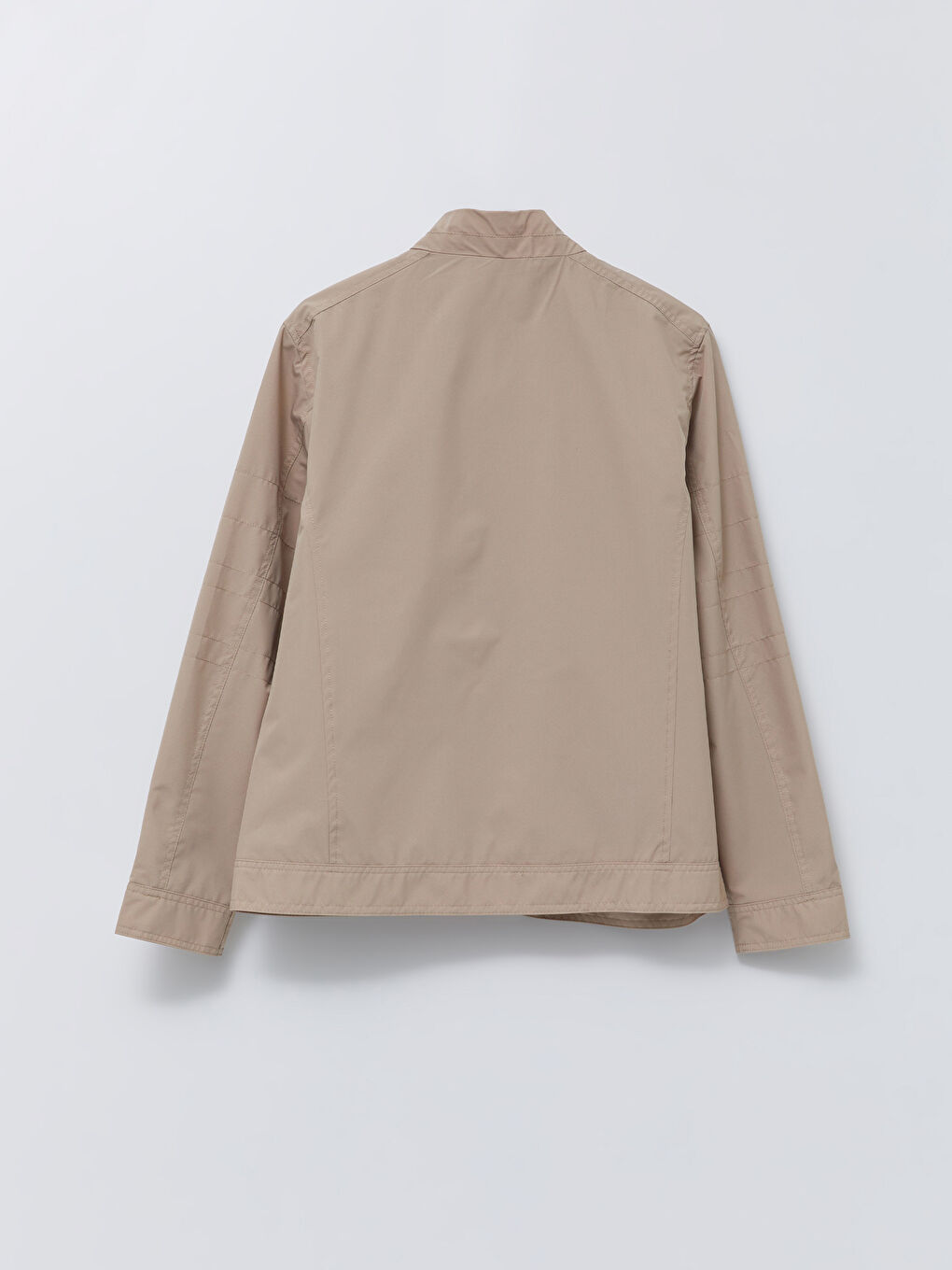 Bej Standart Kalıp Dik Yaka Erkek Mont-6