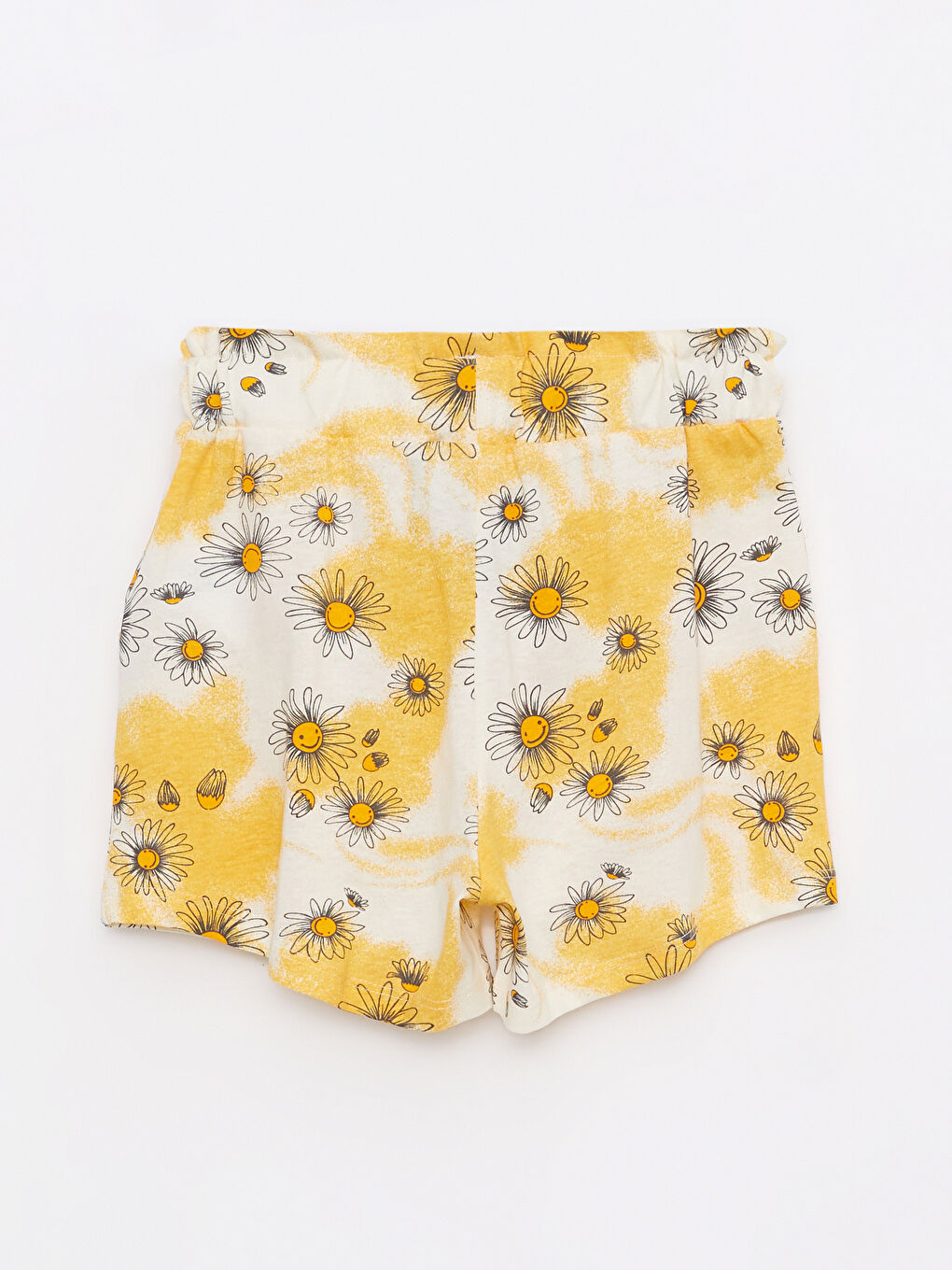 Girls' Patterned Shorts with Elastic Waist-1