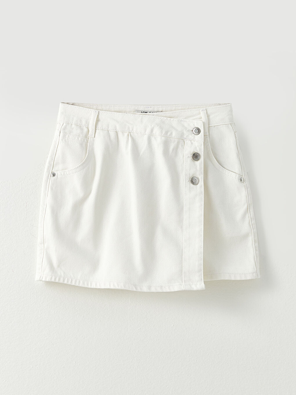 Fustă-pantalon Blugi cu Talie Înaltă, Croială Standard, Dreaptă pentru Femei-6