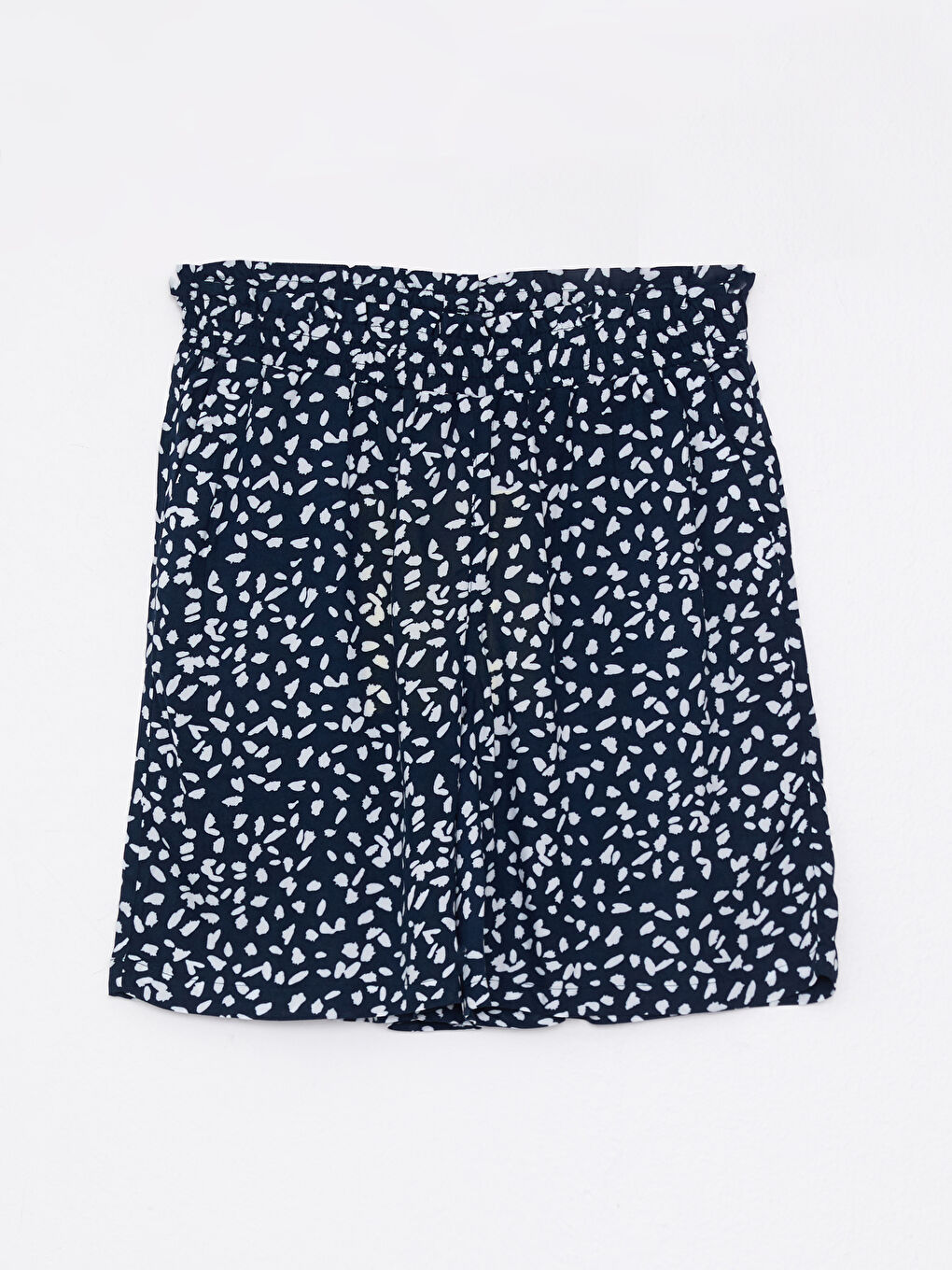 Elastic Waist Comfortable Pattern Patterned Pocket Detailed Viscose Women's Shorts -S2HD27Z8-LSJ