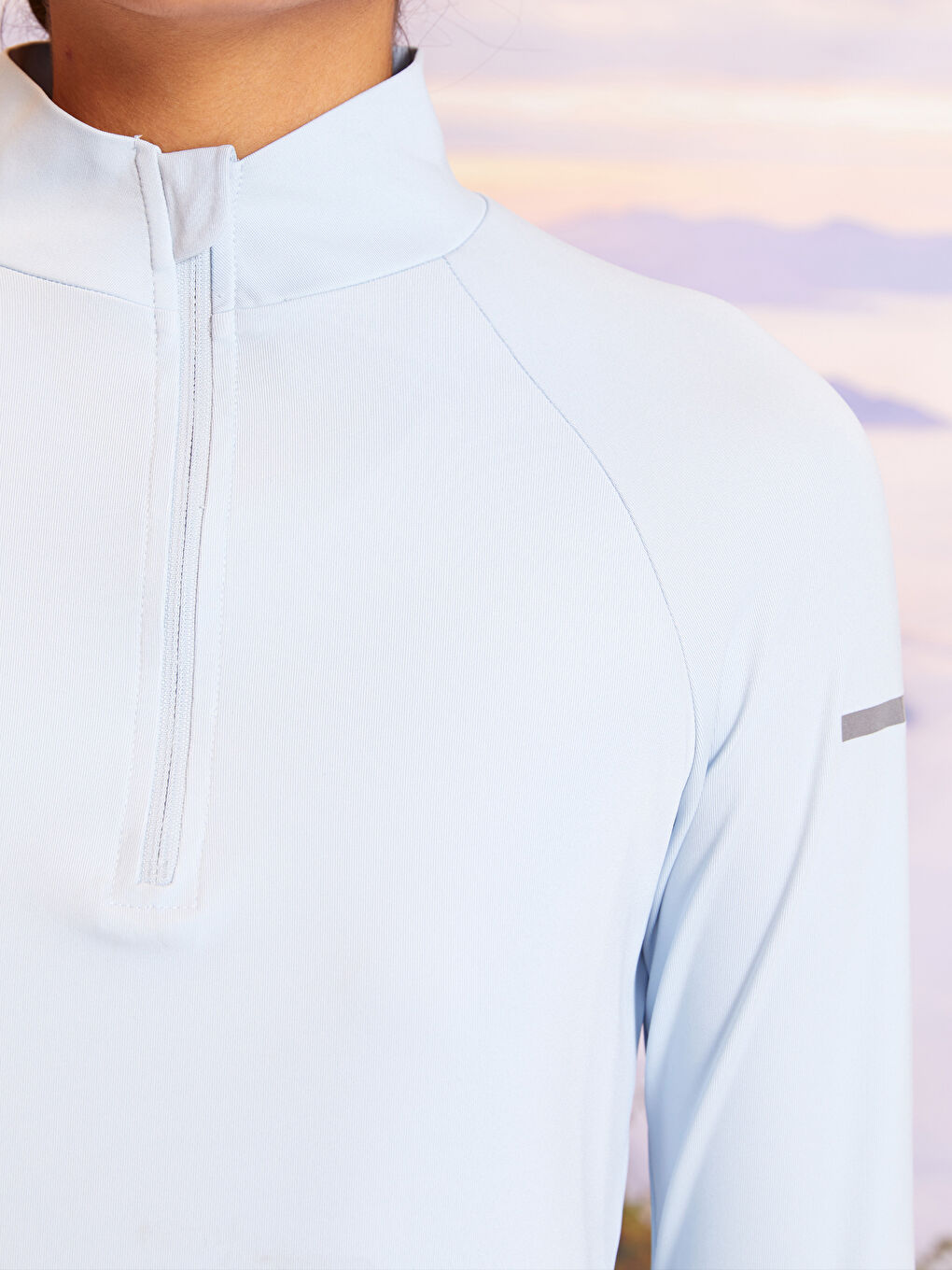 T-shirt d'Extérieur pour Femmes à Manches Longues Imprimé à Col Cheminée-3