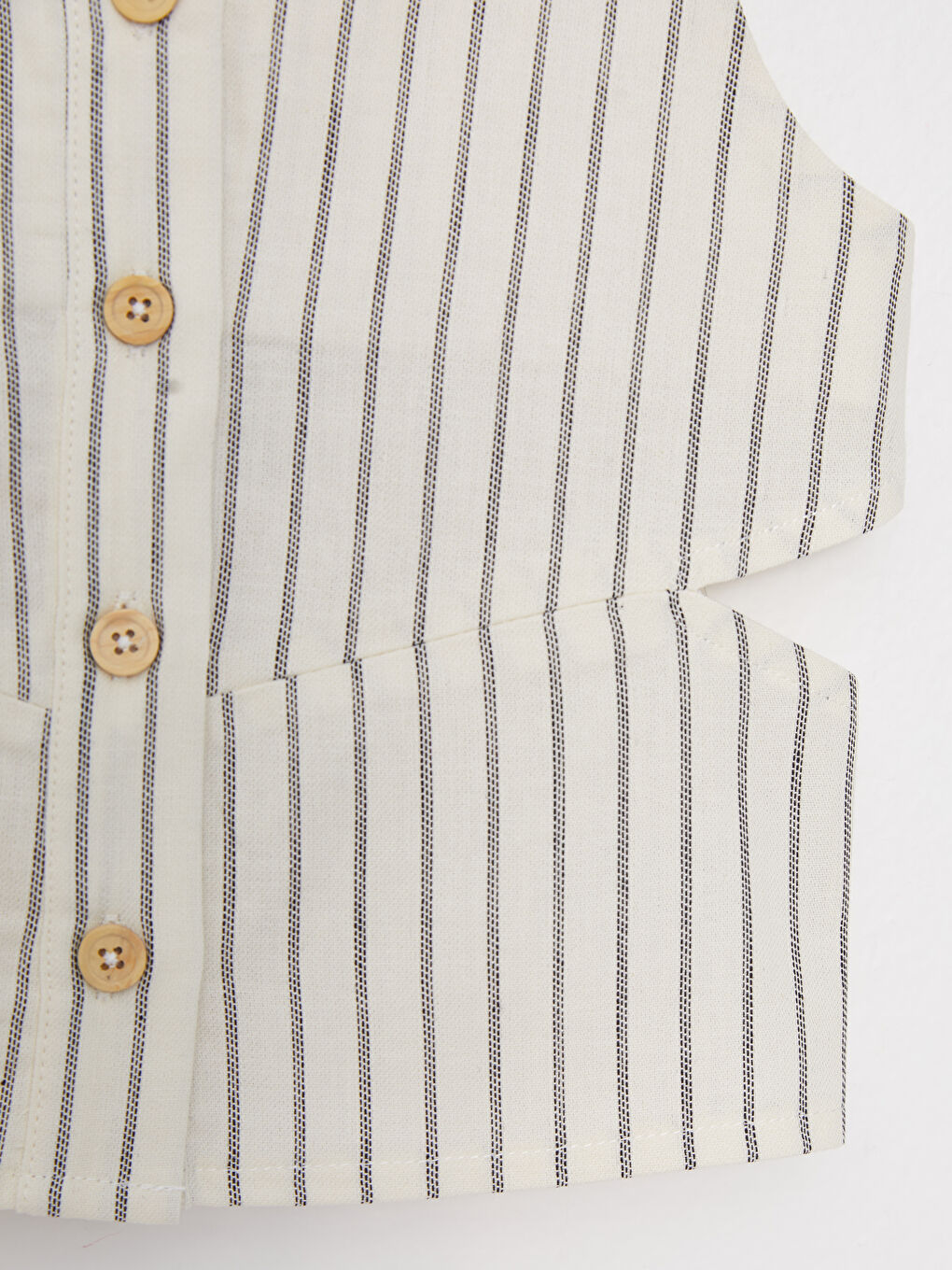 Square Neckline Striped Strapped Girls' Blouse-2