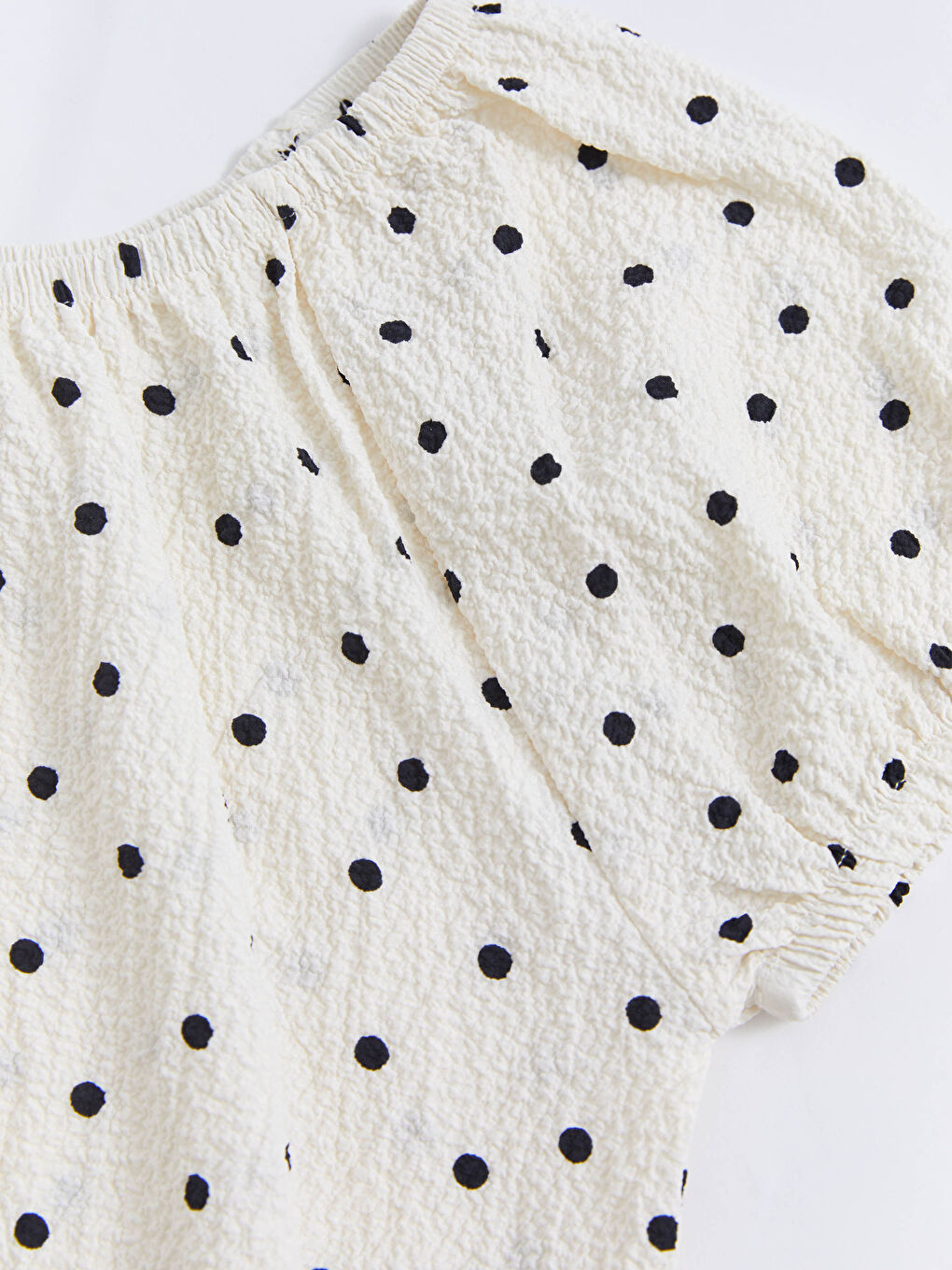 Boat Neck Polka Dot Short Sleeve Girls' Blouse -S2HD39Z4-LRA