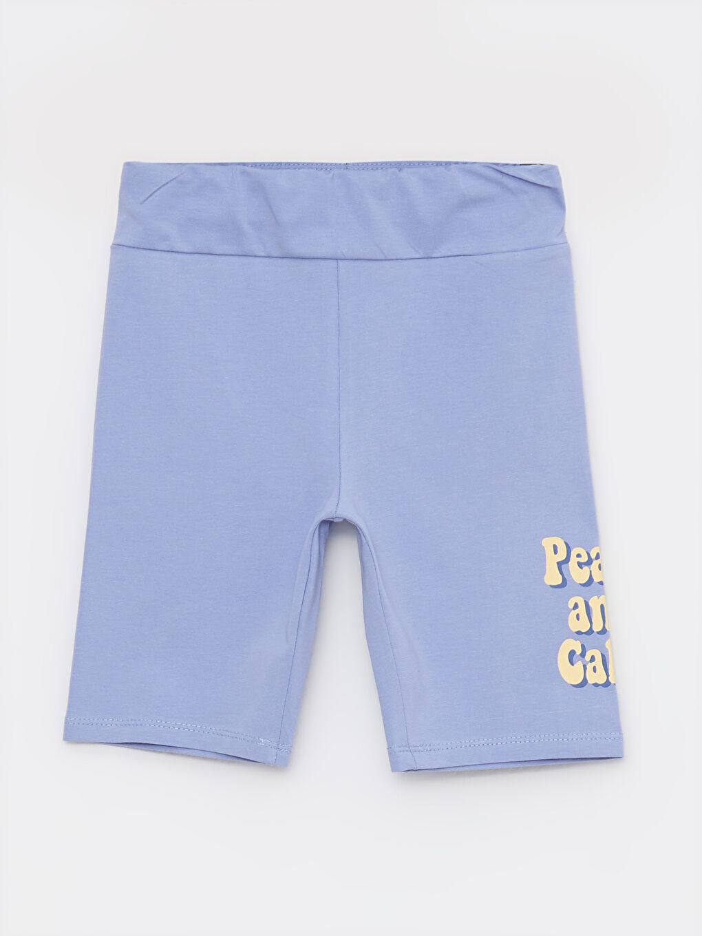 ელასტიკური წელის ნაბეჭდი ბამბის გოგონების მოკლე გამაშები