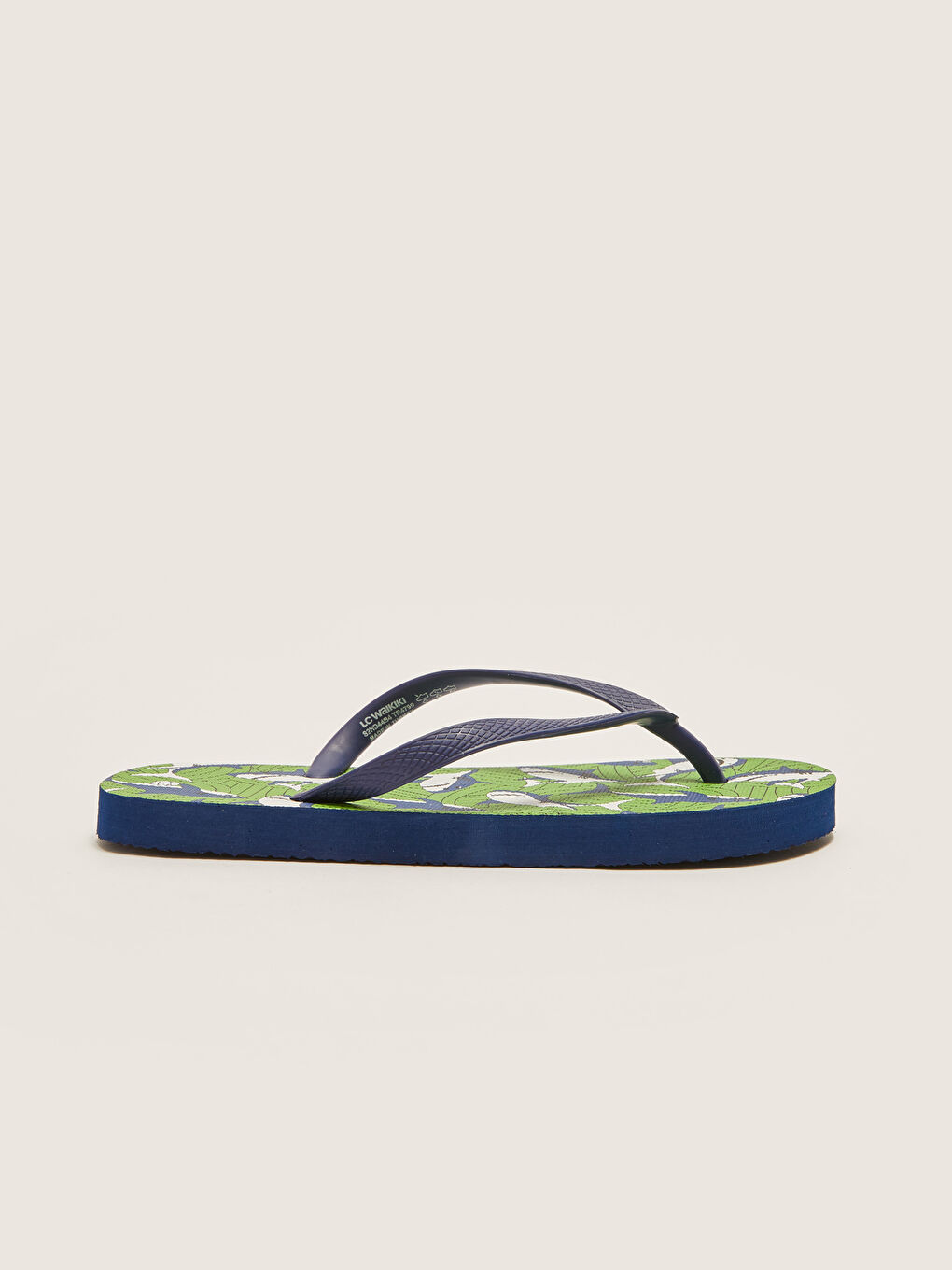 Yeşil Baskılı Parmak Arası Erkek Çocuk Plaj Terliği-1