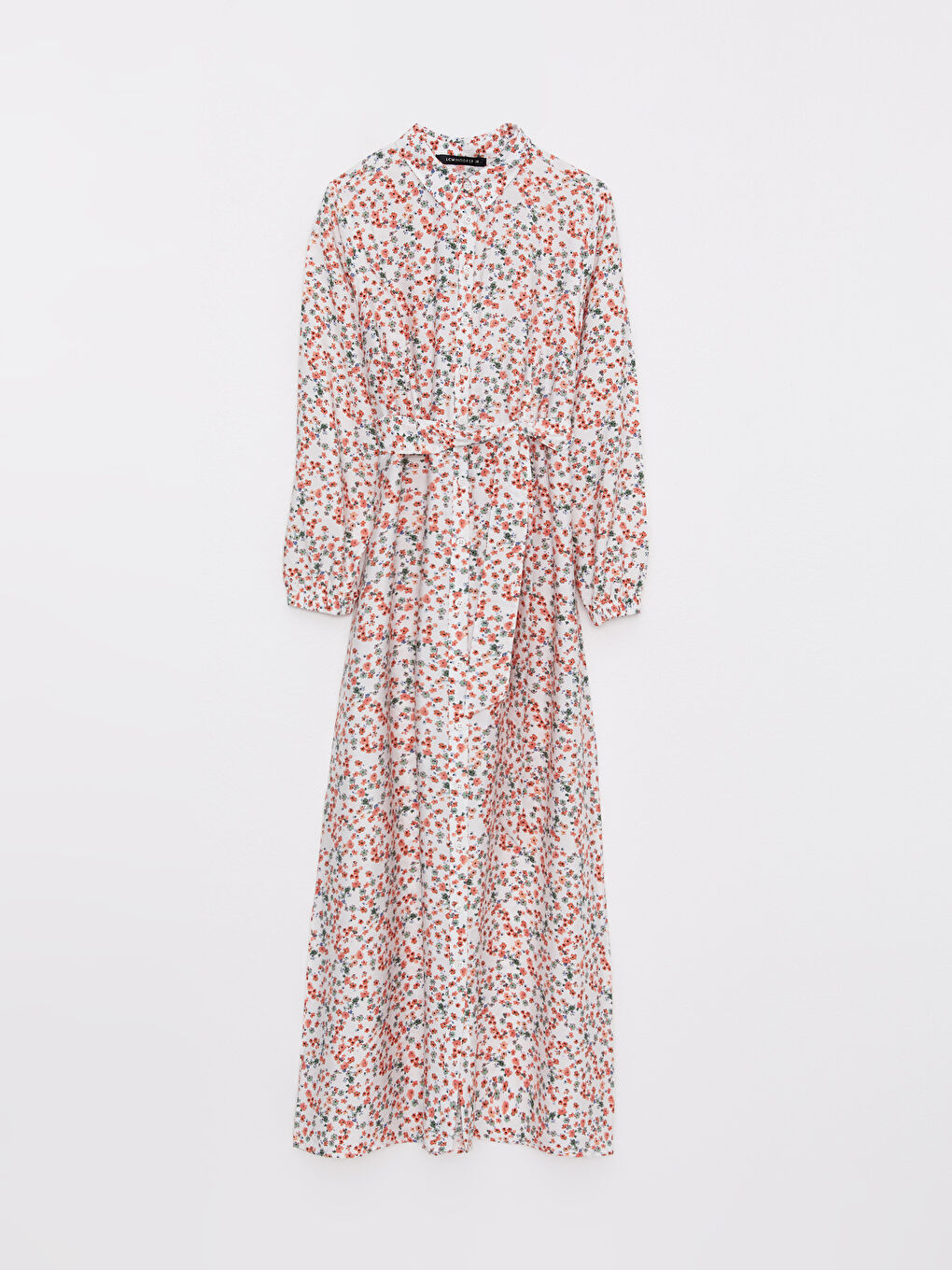 Robe de Chemise à Manches Longues Florale pour Femmes-5