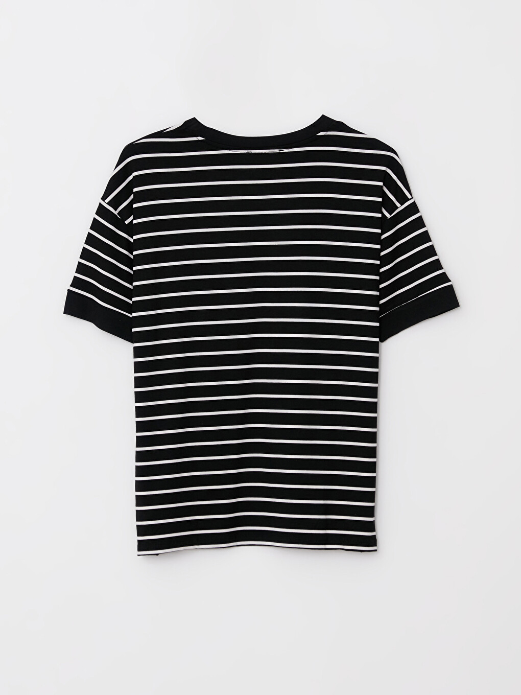 Crew Neck Striped Short Sleeve Women's T-Shirt-6