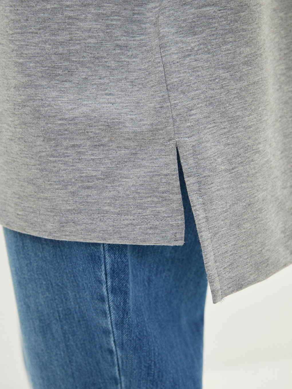 Polo Collar Color Block Long Sleeve Oversize Women's Sweatshirt Tunic-2