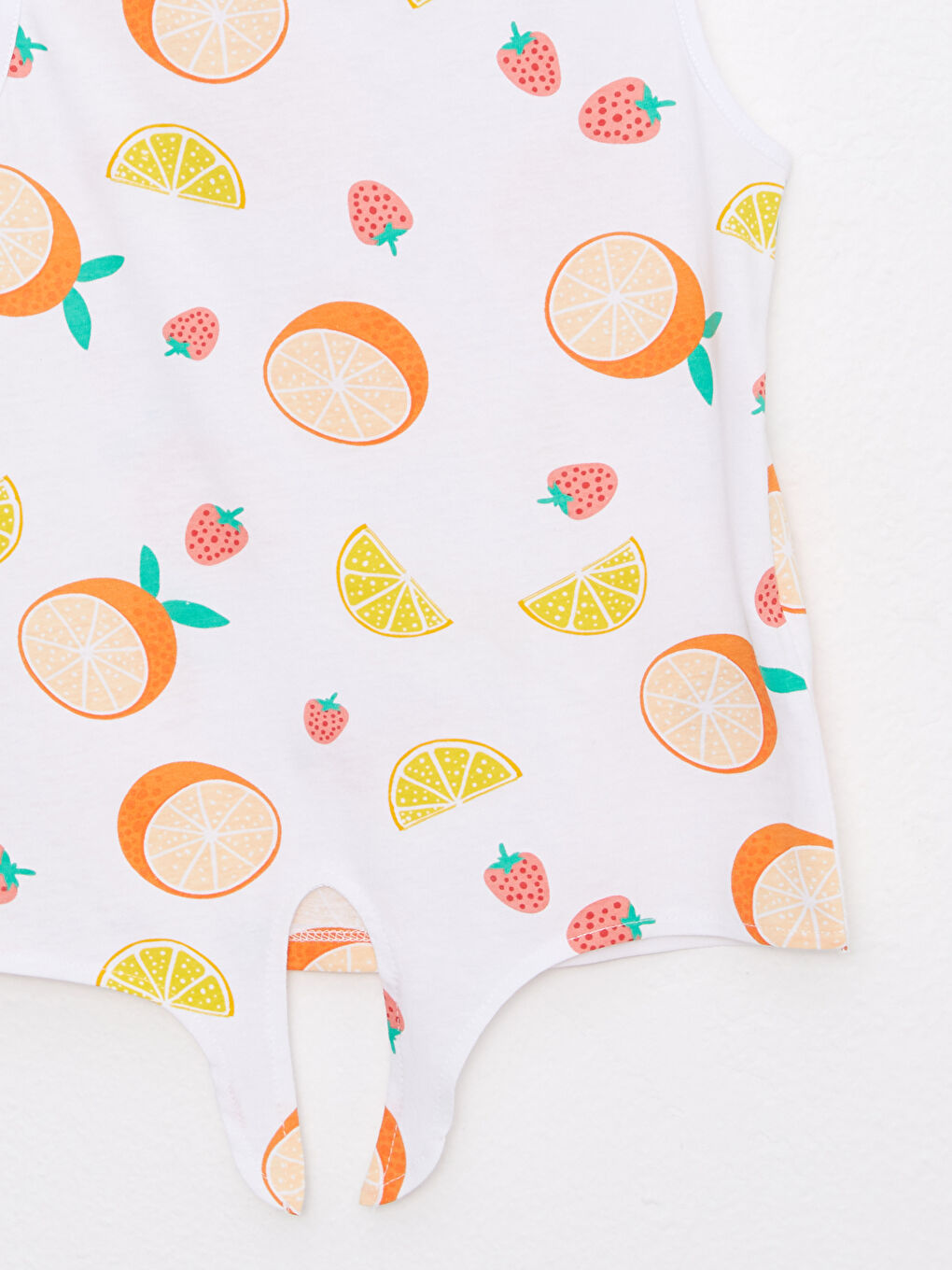 Майка для девочки с круглым вырезом из хлопка с принтом-2